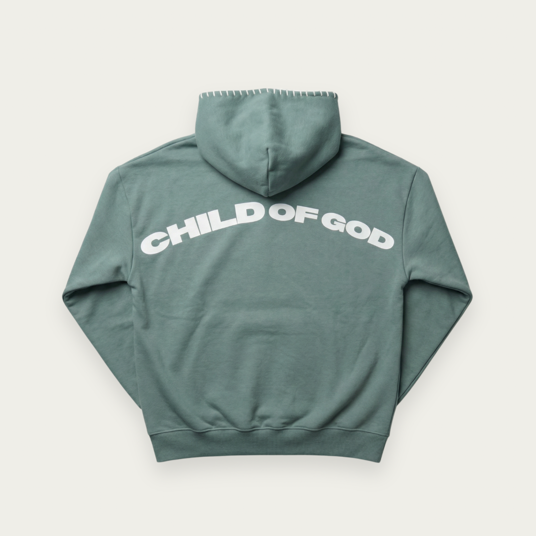 Stitched Hoodie in Soft Sage