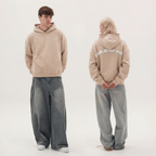 Stitched Hoodie in Tan