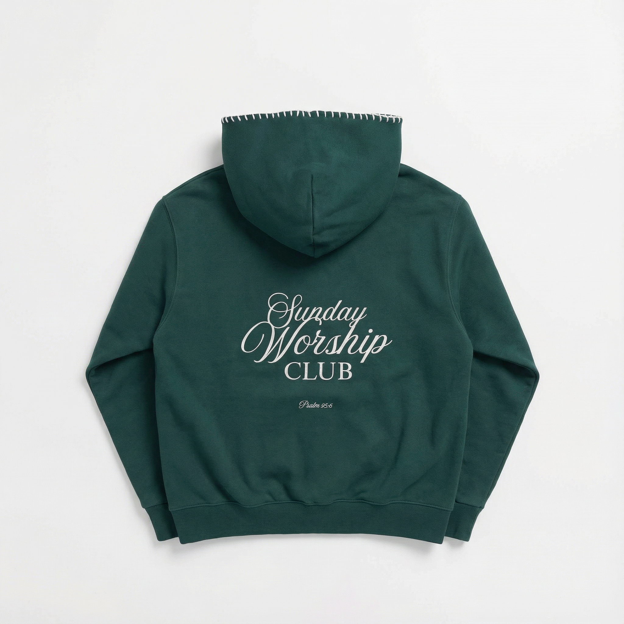 Stitched Hoodie in Green